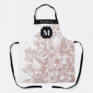 Tablier Parc floral monogramme