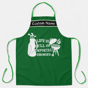 Tablier Parcours BBQ de golf personnalisé - Cadeau Golfeur