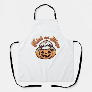 Tablier Paresseux d'Halloween Farce ou Sommeil Mignon Pare