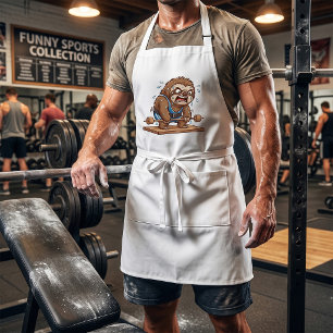 Tablier Paresseux Haltérophile Drôle Gym Sports