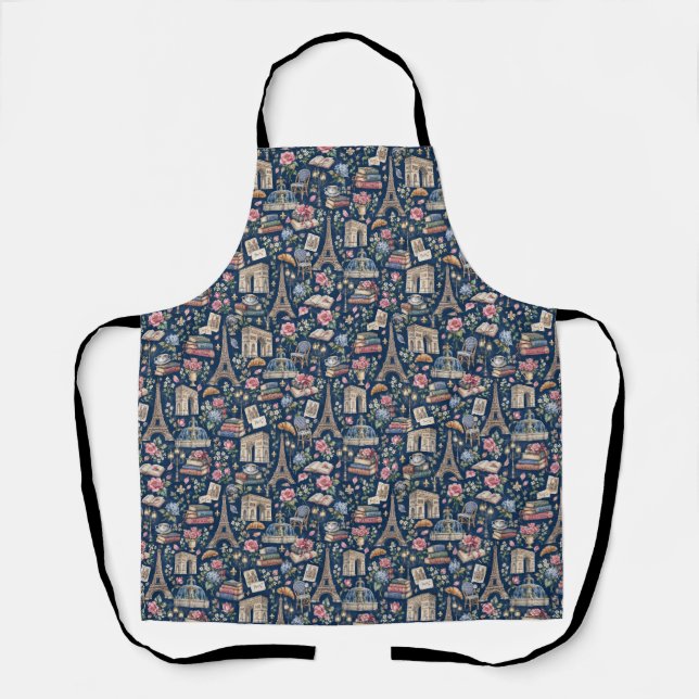 Tablier Paris Dark Icons Chic Design (Recto)