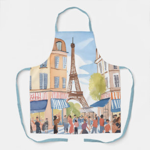 Tablier Paris France Tour Eiffel Aquarelle Voyage