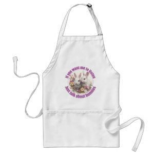 Tablier Parlez de lapins amusants