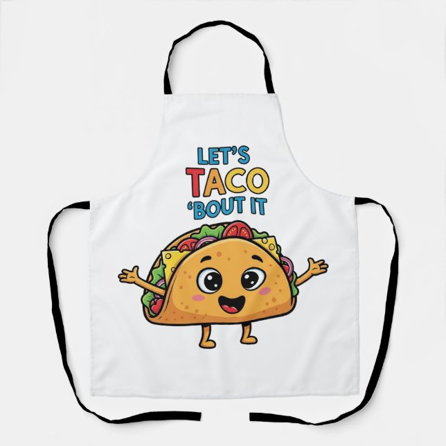 Tablier Parlons Taco – Jeu de mots drôle sur le taco  (Recto)