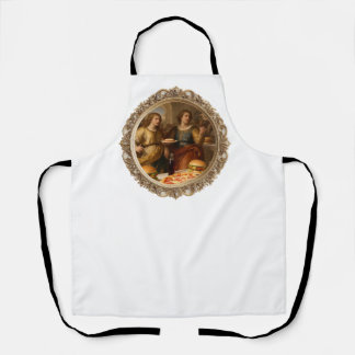 Tablier Parodie de peinture de la Renaissance vintage sur