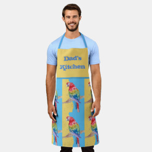 Tablier Parrot Macaw Pastel Oiseau bleu Hommes d'anniversa