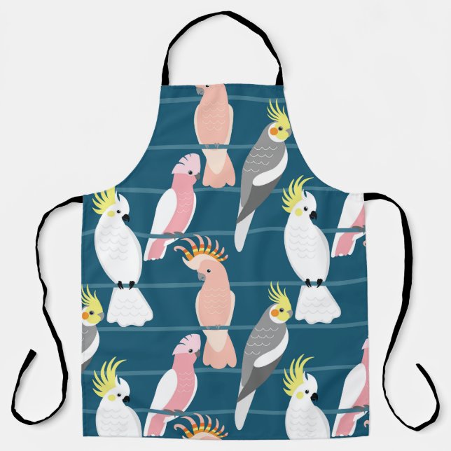 Tablier Parrots de dessin : Motif mignon (Recto)