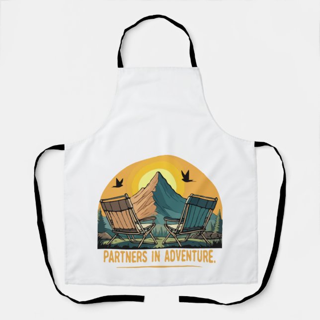 Tablier Partenaires d'aventure | Camping rétro en montagne (Recto)