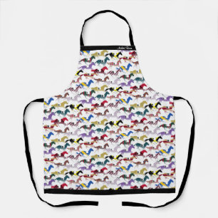 Tablier Partez pour les courses de chevaux Jockey Motif en