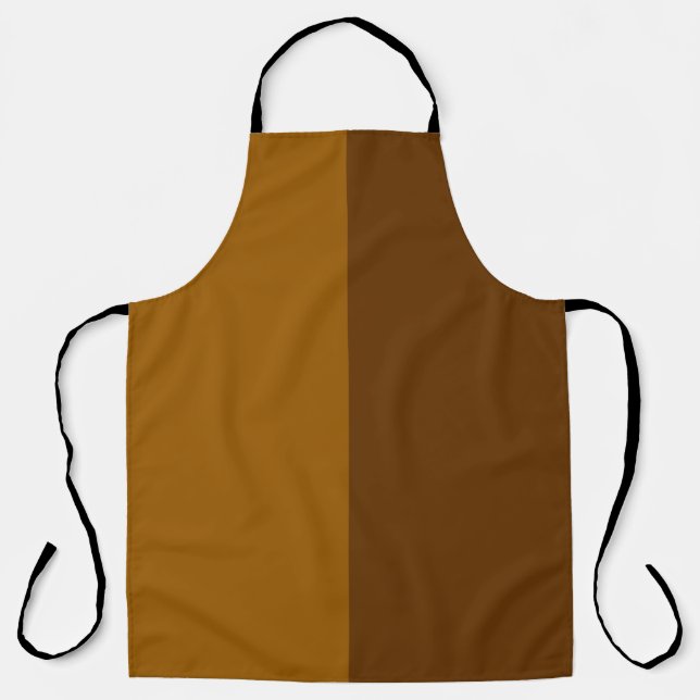 Tablier Partie Brown foncé clair demi-côtés (Recto)