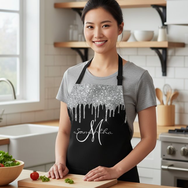 Tablier Parties scintillant Argent Lecteurs Métallique Esp (Créateur téléchargé)