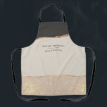 Tablier parties scintillant or rose rose moderne élégant u<br><div class="desc">Design moderne budget élégant rose or effet rose,  noir et naturel marque d'entreprise design uniforme..</div>