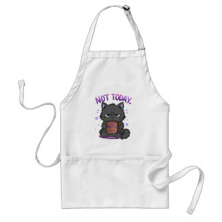 Tablier Pas aujourd'hui Grumpy Cat Amoureux du Café Mignon
