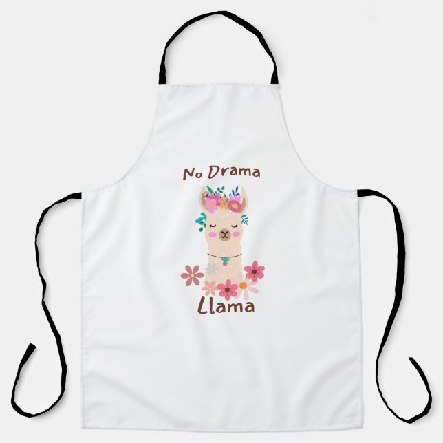 Tablier Pas de drame Llama (Recto)