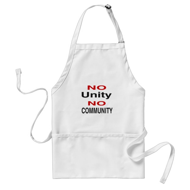 Tablier Pas d'unité ni de communauté (Devant)