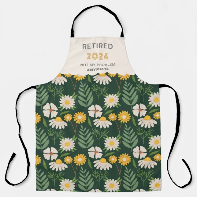 Tablier PAS Mon problème Plus Drôle cadeau de retraite (Recto)