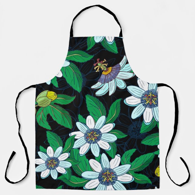 Tablier Passionflower, passiflora sur un arrière - plan no (Recto)