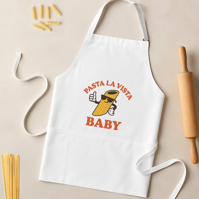 Tablier Pasta La Vista Amusant Apron | Pun de cuisine ital (Créateur téléchargé)