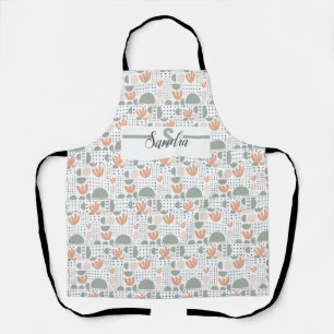 Tablier Pastel Apron personnalisé - Initiale moderne & Nom