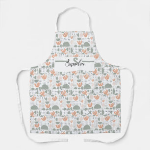 Tablier Pastel Apron personnalisé - Initiale moderne & Nom