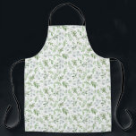 Tablier Pastel Aquarelle Verdure Feuille Motif<br><div class="desc">Tablier à thème vert. Il dispose d'une verdure aquarelle motif de feuilles et de branches vert pastel. Ce tablier feuille est parfait comme cadeau.</div>