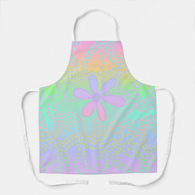 Tablier Pastel Arc-en-ciel dégradé Funky Apron (Recto)