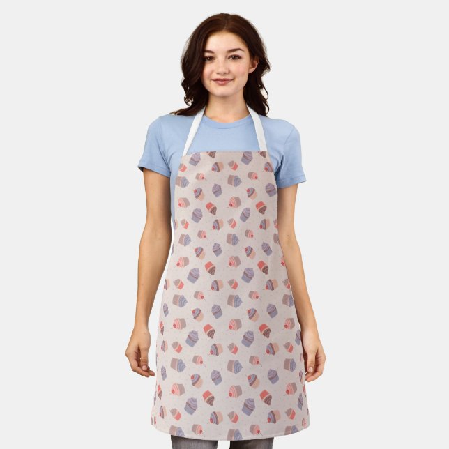 Tablier Pastel Cupcake Confetti Kitchen Apron (Porté)