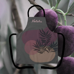 Tablier Pastel doux Abstrait Charbon Tropical Apron