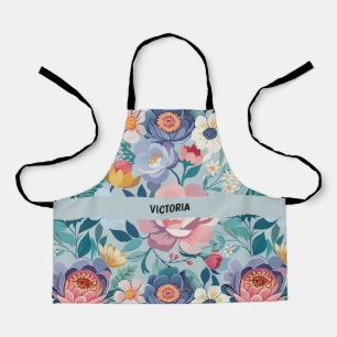 Tablier Pastel Florals Aquarelle Motif personnalisé