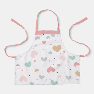 Tablier Pastel Love coeur motif coloré