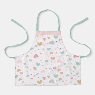 Tablier Pastel Love Hearts Colorful Motif sans couture
