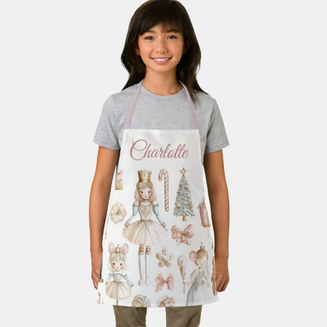 Tablier Pastel Nutcracker & Ballerina Custom Kids Apron (Insitu)