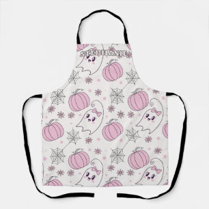 Tablier Pastel Pink Halloween Motif sans couture (4)