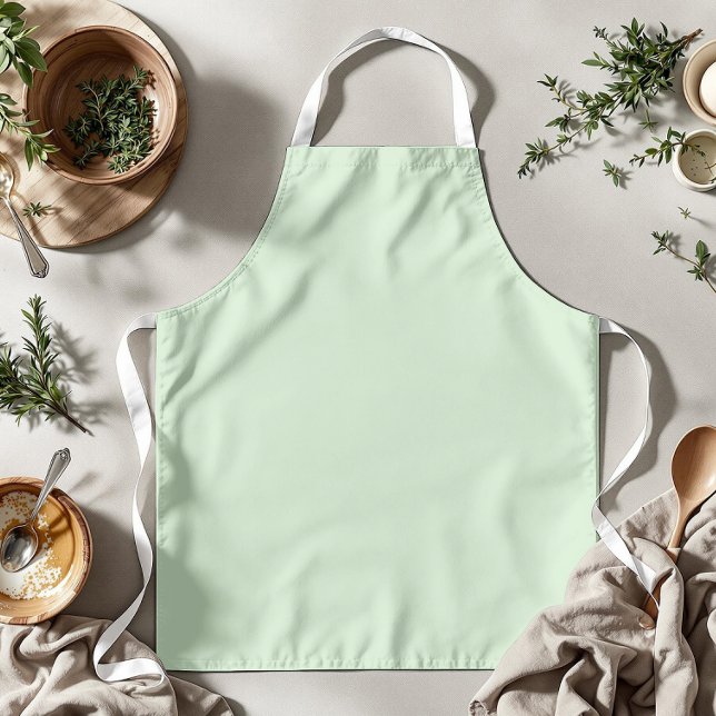 Tablier Pastel Pistachio couleur solide | Classique | Élég (Créateur téléchargé)