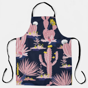 Tablier Pastel Seamless motif cactus vintages d'été