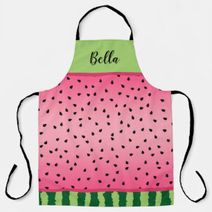 Tablier Pastèque Mignonne Personnalisée avec Écorce et Gra