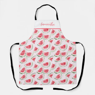 Tablier Pastèque rose mignonne personnalisée 