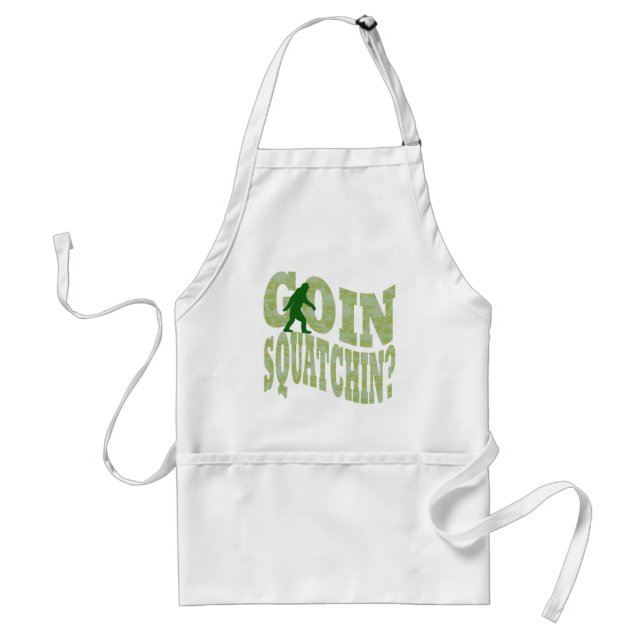 Tablier Patchine ? texte & camo vert (Devant)
