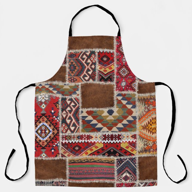 Tablier Patchwork de tapis traditionnel : Décor de tapis d (Recto)