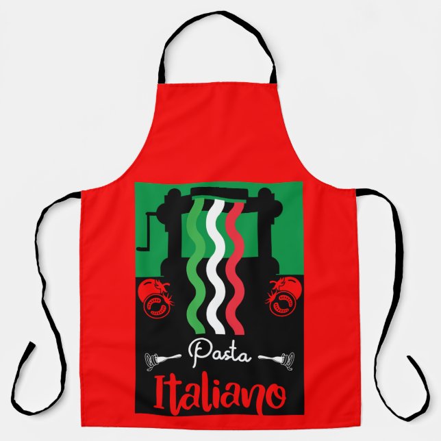 Tablier Pâtes italiennes classique Cadeau de cuisine (Recto)