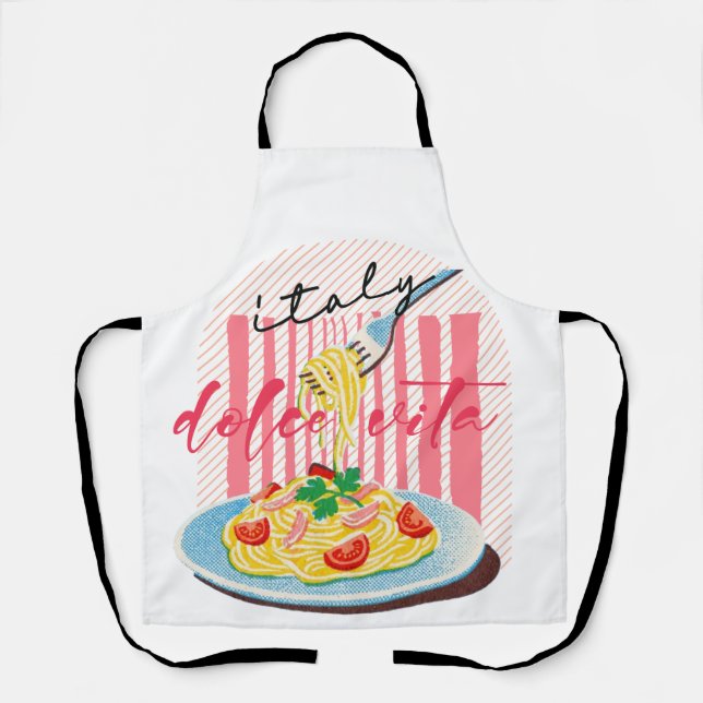 Tablier Pâtes Spaghettis Italiennes  (Recto)
