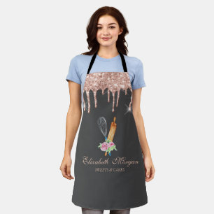 Tablier Pâtisserie Sweets Cupcake Rose Gold Drips
