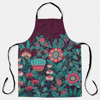 Tablier Patrimoine Floral : Main Tirée Élégance Vintage