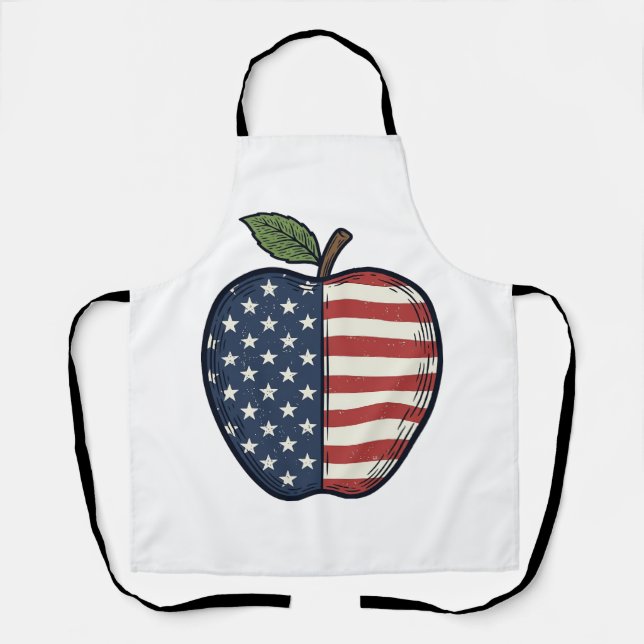 Tablier Patriotic Apple Vintage Engraving Vector Design_1 (Recto)