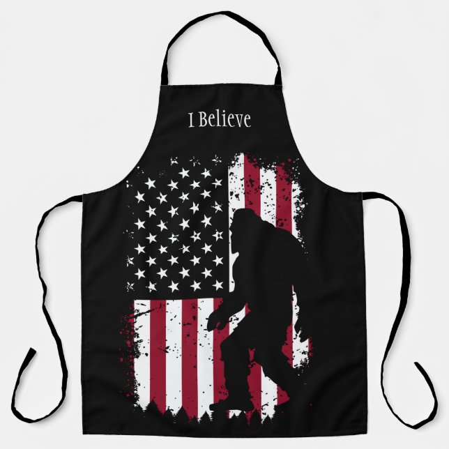 Tablier Patriotic Bigfoot – American Flag Sasquatch (Recto)