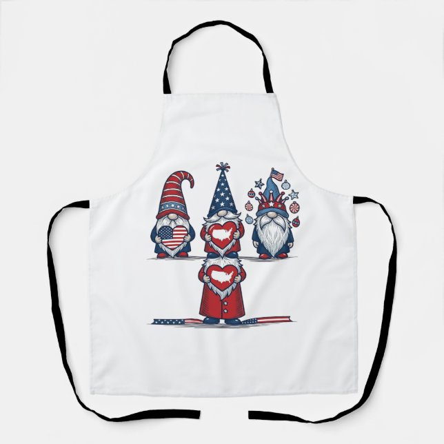 Tablier Patriotic Gnome Trio Vintage Vector Design_1 (Recto)