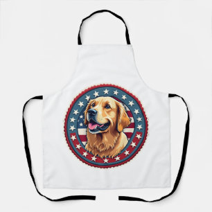 Tablier Patriotic Golden Retriever Heritage Seal Tee 4