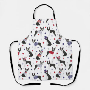 Tablier Patriotique Boston Terrier Dog Apron