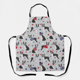Tablier Patriotique Boston Terrier Dog Apron