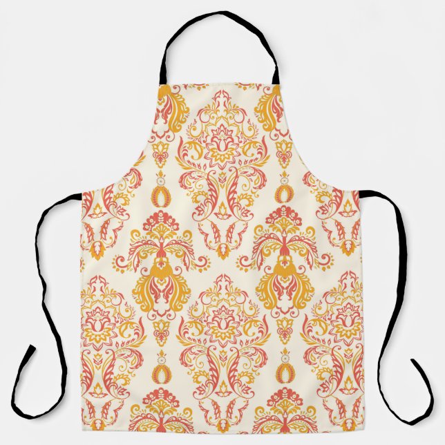 Tablier Patten vintage fleuri sans couture. Guerre baroque (Recto)